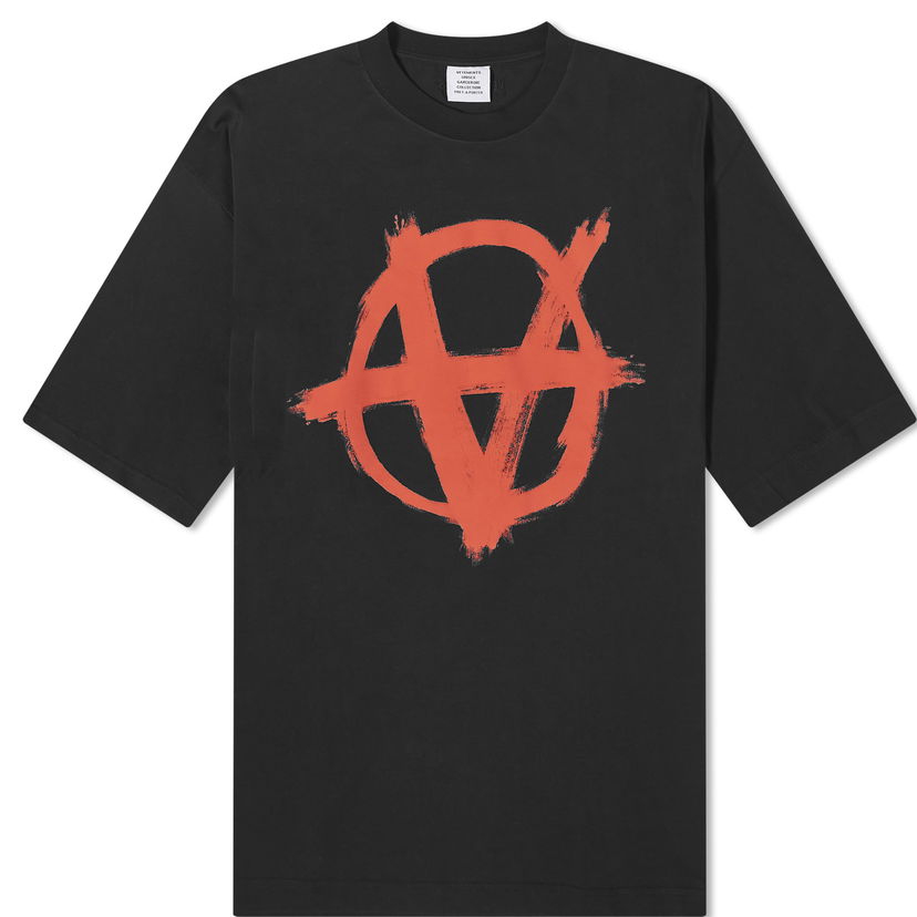 Tričko VETEMENTS Double Anarchy T-Shirt Čierna | UE64TR990BR