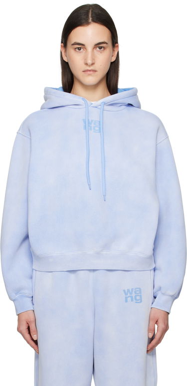 Mikina Alexander Wang Alexander Wang Puff Logo Cropped Hoodie Modrá | 4CC3242108, 0