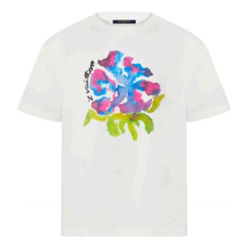 Tričko Louis Vuitton SS22 Printed T-Shirt Biela | 1A9GP3, 0