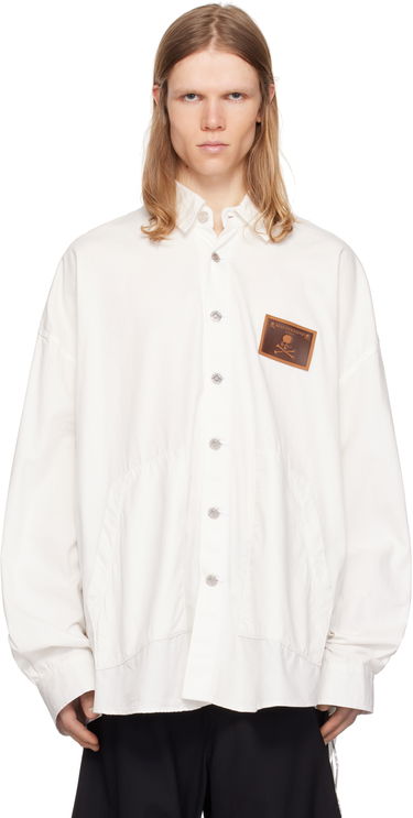 Košeľa Mastermind WORLD MASTERMIND WORLD Big Denim Shirt Biela | MW25S14-SH002-002, 0
