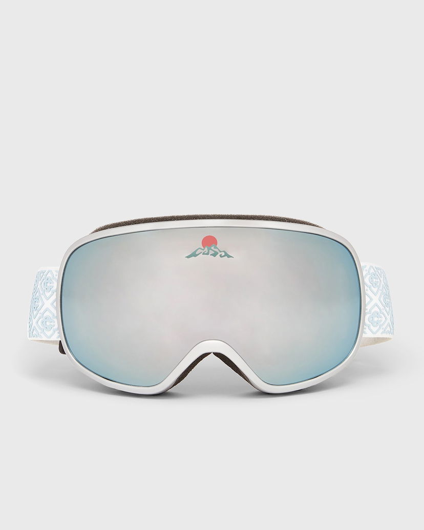 Športový doplnok Casablanca Mirrored Lens Patterned Strap Ski Goggles Biela | A-AW25-EW-085-02