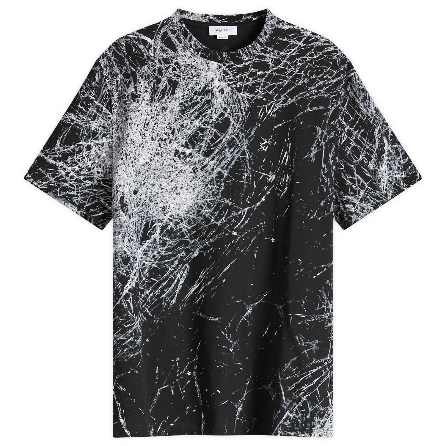 Tričko Alexander McQueen Smashed Glass Print T-Shirt Black Large Čierna | 808467-QXABJ-1000, 0