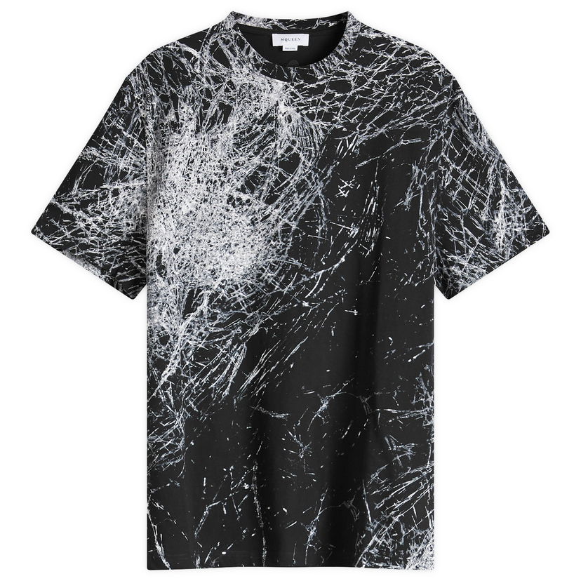 Tričko Alexander McQueen Smashed Glass Print T-Shirt Black Large Čierna | 808467-QXABJ-1000