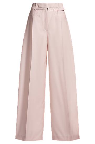 Nohavice BOSS Relaxed-Fit Virgin Wool Trousers Ružová | 50537404, 0