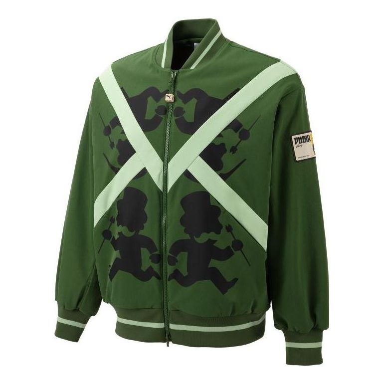 Bomber bunda Puma Staffonly X Monopoly Bomber Jacket Zelené | 539893-80, 0