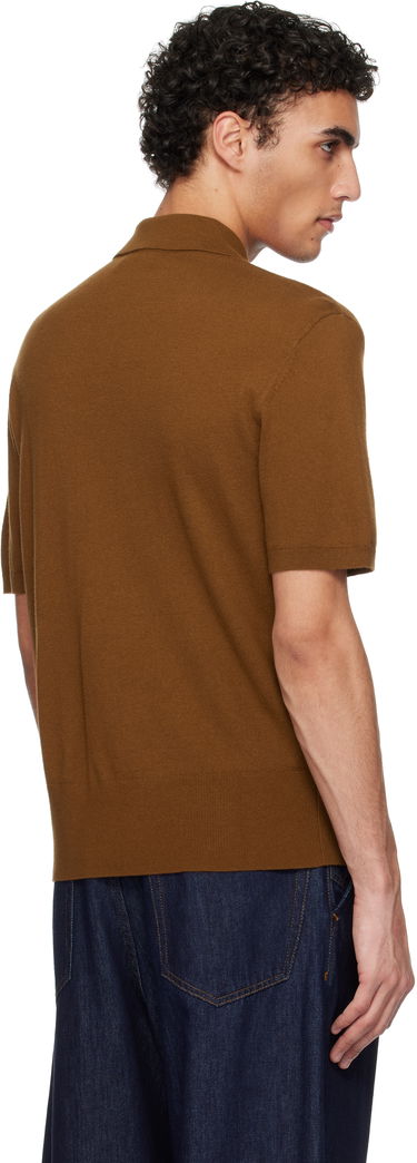 Sveter Tiger of Sweden Tiger of Sweden Araawen Merino Wool Knit Polo Shirt Hnedá | 112165, 2