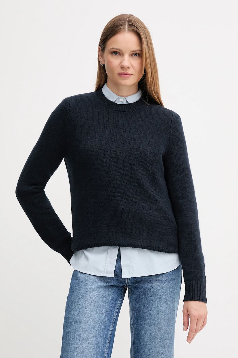 Sveter Barbour Barbour Crew Neck Sweater Navy | LKN1666