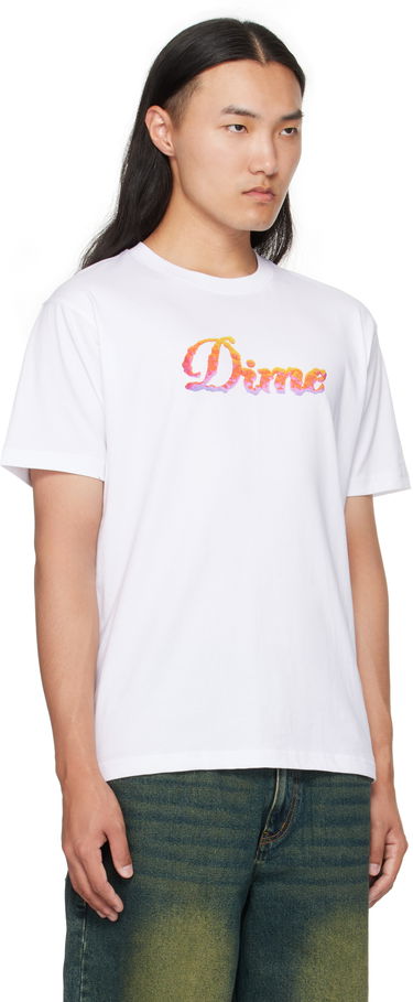 Tričko Dime Cursive Cloud T-Shirt Biela | DIMEFA2564WHT, 1