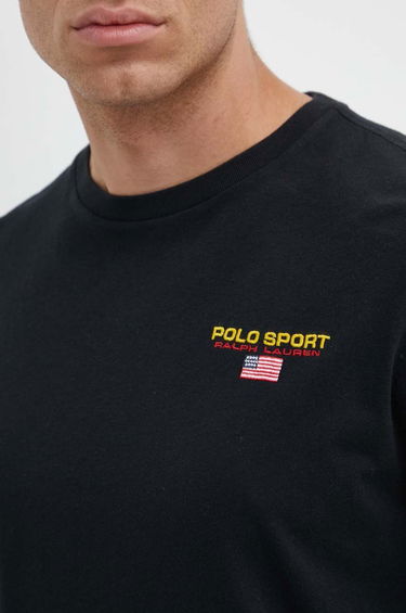 Tričko Polo by Ralph Lauren Long Sleeve Graphic T-Shirt Čierna | 710814128, 4