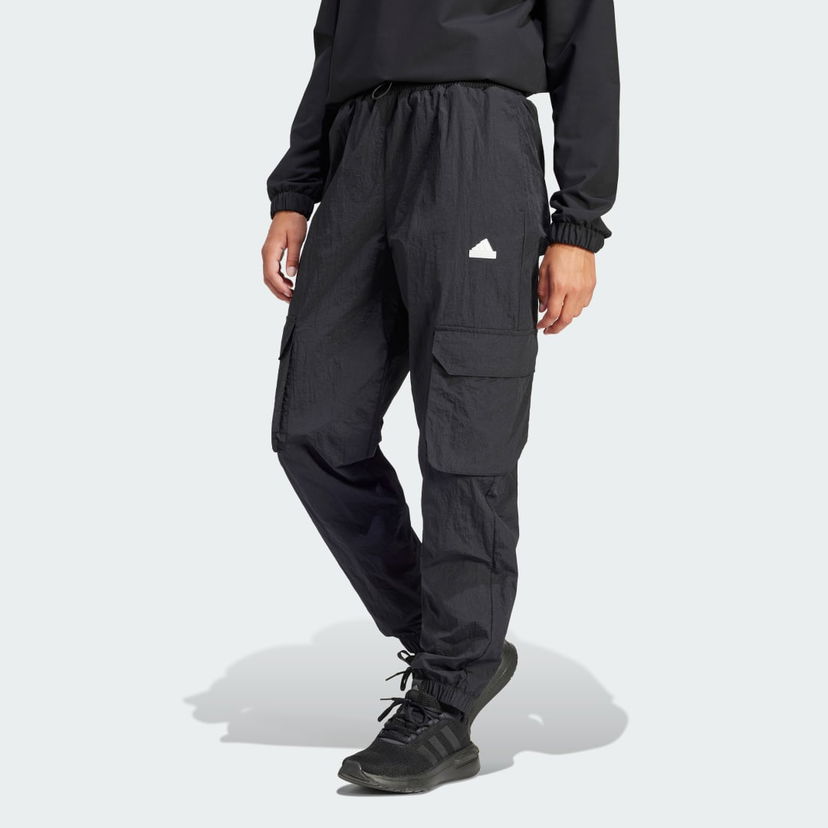 Cargo nohavice adidas Performance Sportswear City Escape Cargo Tracksuit Bottoms Čierna | IQ4826