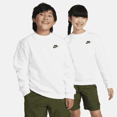 Mikina Nike Nike Sportswear Club Fleece Crewneck Sweatshirt Biela | FD3006-100, 1