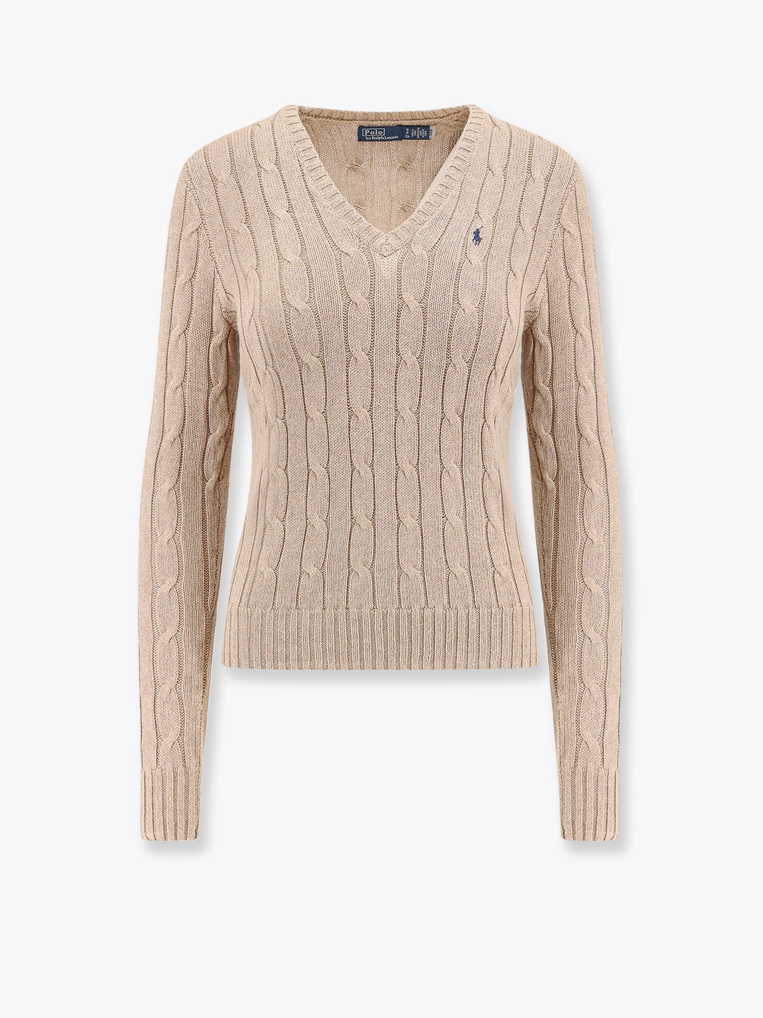 Sveter Polo by Ralph Lauren Cable Knit V-Neck Sweater Béžová | 211945652003, 0