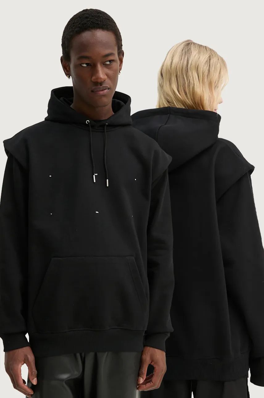 Mikina HELIOT EMIL Black Printed Hoodie Čierna | HE.M.08.053.BLK01, 0