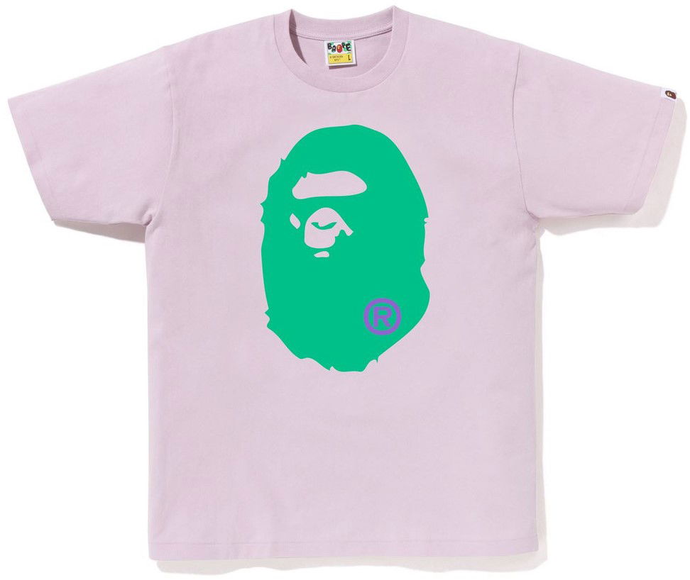 Tričko BAPE Bape Colors Big Ape Head T-Shirt Size M Fialová | 001TEJ301017M-PUR, 0