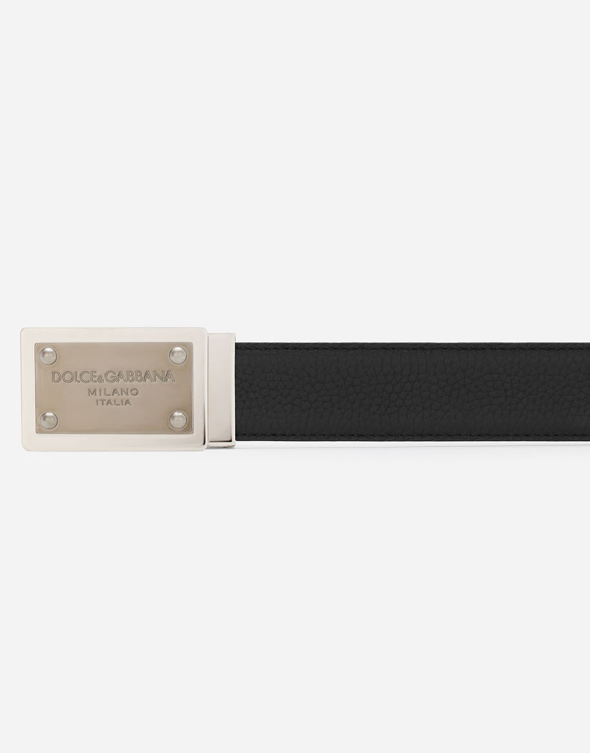 Opasok Dolce & Gabbana Dolce & Gabbana Plate Buckle Belt Čierna | BC4806AO7308S885