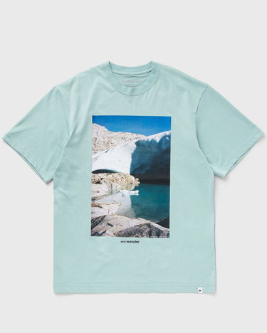 Tričko and wander Glacier Print Short Sleeve T-Shirt Tyrkysová | 5745184113-184, 0