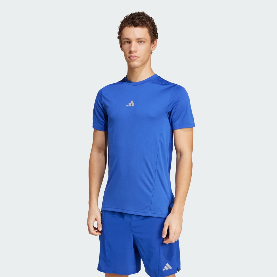 Tričko adidas Performance Designed for Training HEAT.RDY HIIT Workout T-Shirt Modrá | IX9124, 0