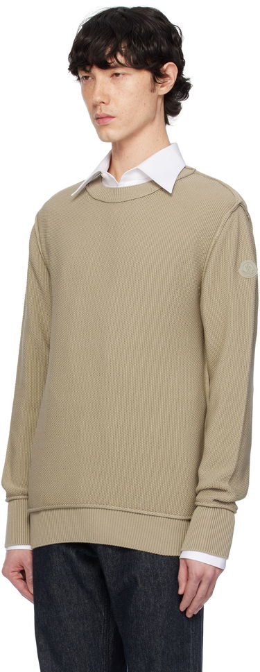 Sveter Moncler Moncler Textured Cotton Sweater Béžová | K10919C00001M1367, 3