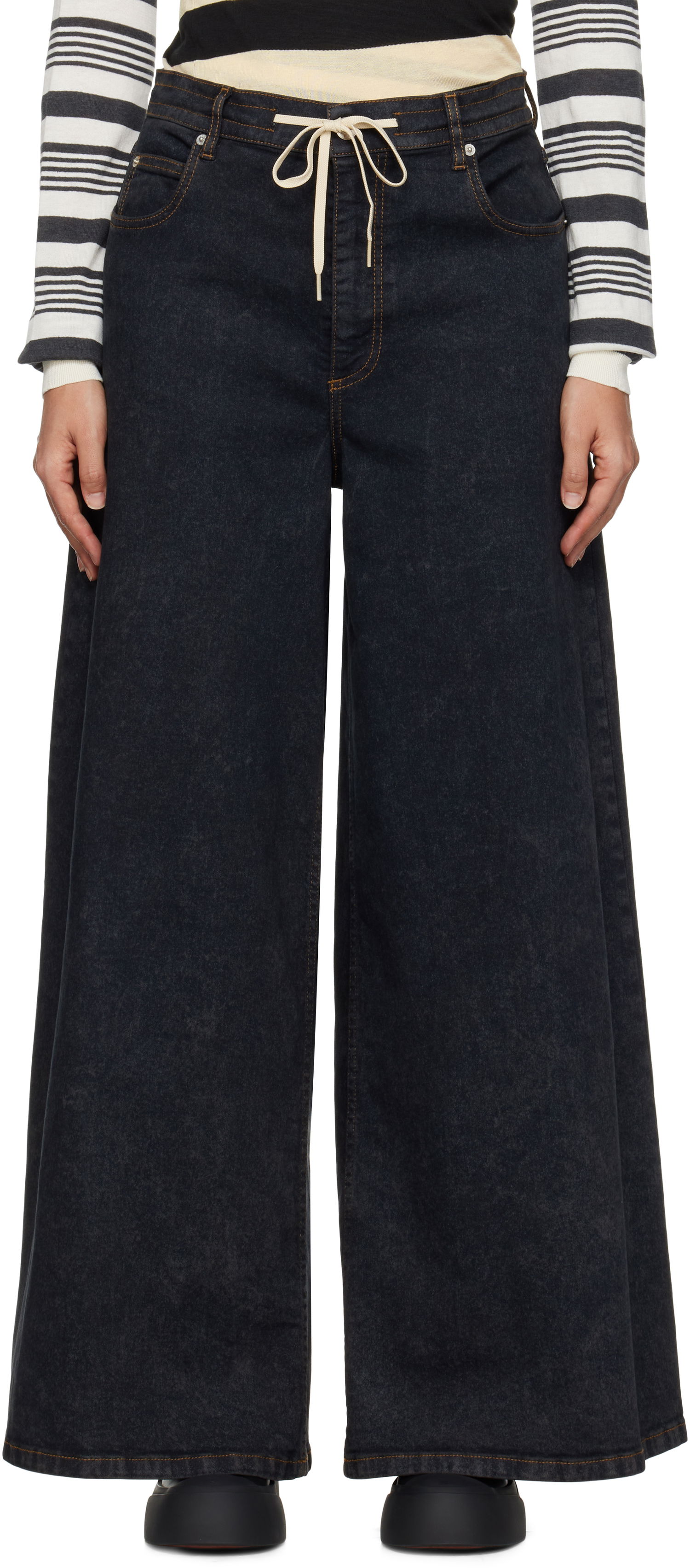 Džínsy Marni Wide Leg Jeans Čierna | PAJD0519A0 USCW94, 0