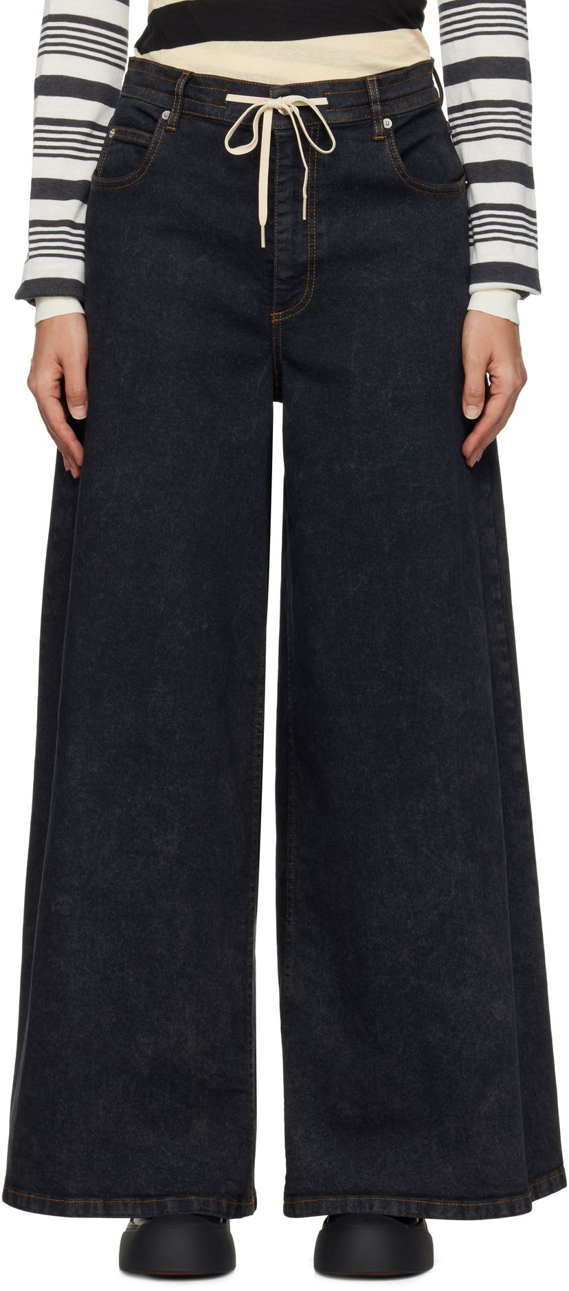 Džínsy Marni Wide Leg Jeans Čierna | PAJD0519A0 USCW94