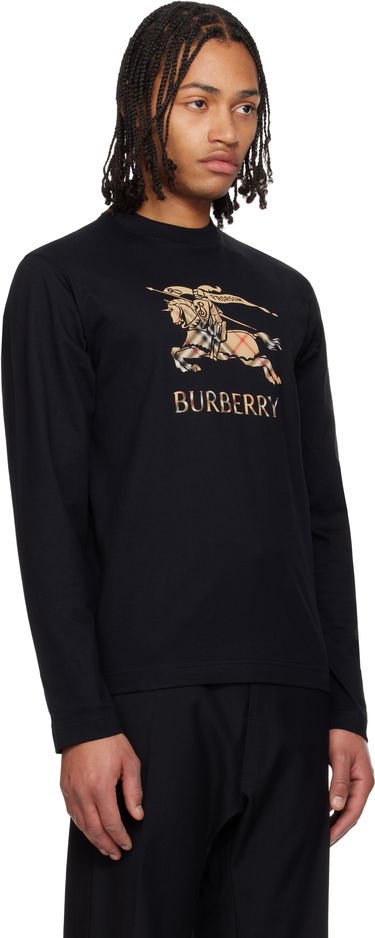 Tričko Burberry EKD Long Sleeve T-shirt Čierna | 8121954, 1