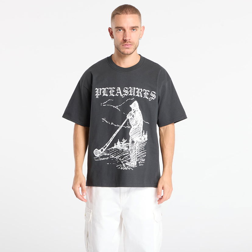 Tričko Pleasures Pipe T-Shirt XXL Šedá | P25F079-BLACK