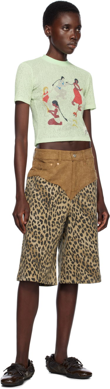 Šortky Andersson Bell Oxford Combo Leopard Shorts Béžová | apa821w, 3