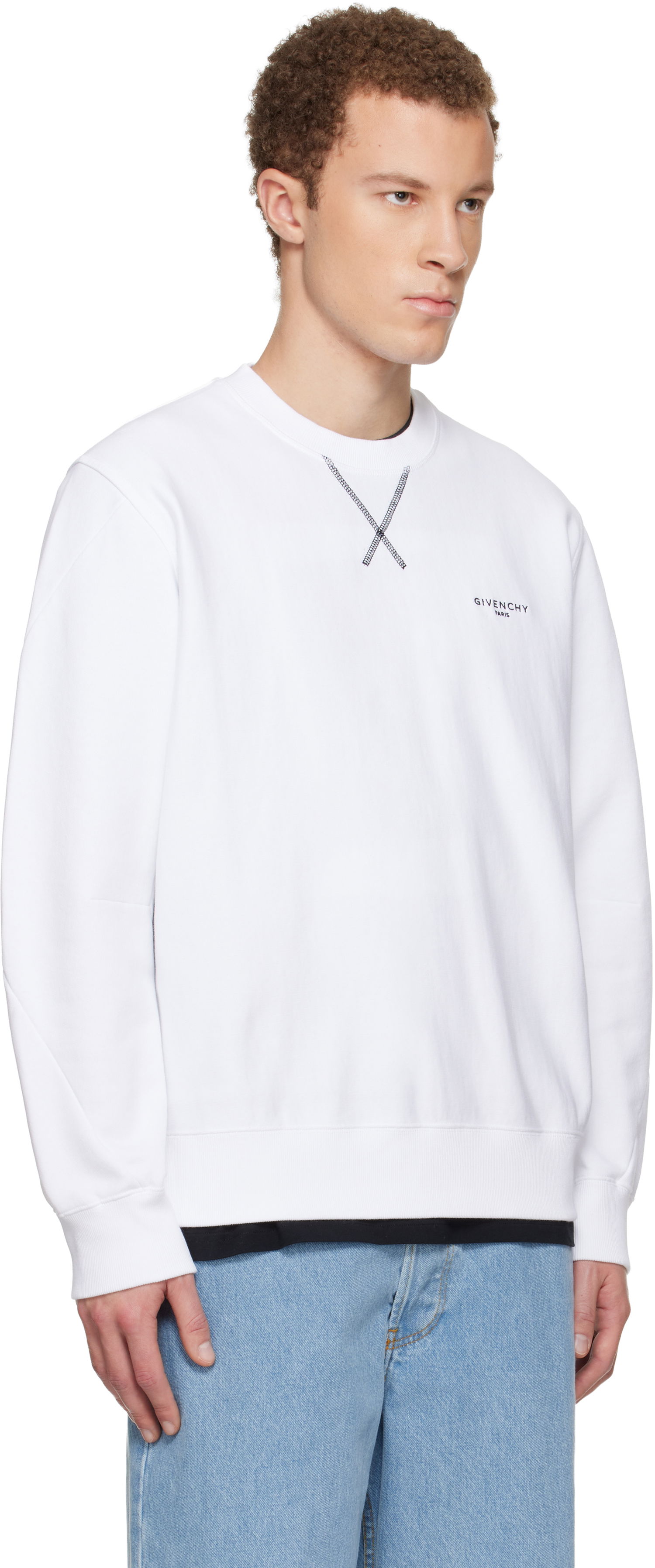 Mikina Givenchy Couture Seam Sweatshirt Biela | BMJ0P63YS1100, 1