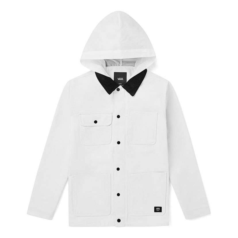 Bunda Vans Hooded Chore Jacket Biela | VN0A3W2GWHT