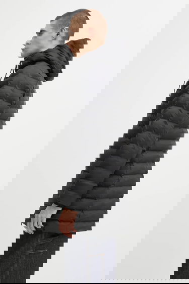 Prešívaná bunda Rains Lohja Curve Hooded Winter Puffer Jacket Čierna | 15890.01, 2