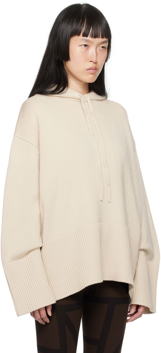 Sveter TOTEME TOTEME Signature Knit Hoodie Béžová | 234-WRTWTP166-YA0008, 1