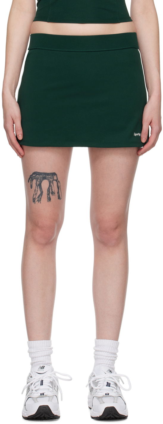 Sukňa Sporty & Rich New Serif Court Skirt Zelené | SKAW233FO, 0