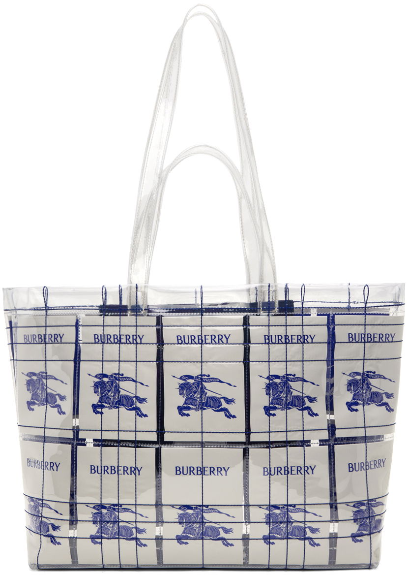 Tote bag Burberry EKD Label Tote Bag Navy | 8079639