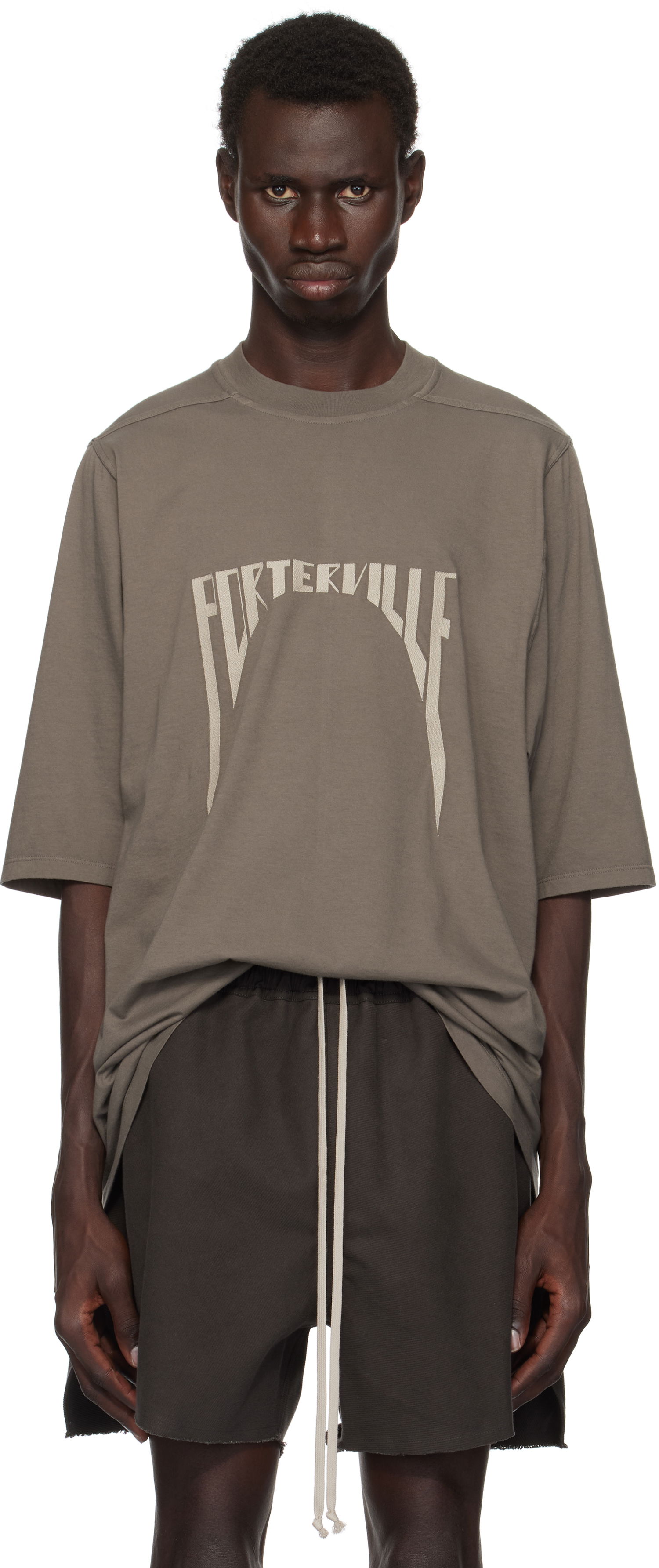 Tričko Rick Owens Porterville Jumbo T-shirt Šedá | RR02D6274 RNEM7, 0