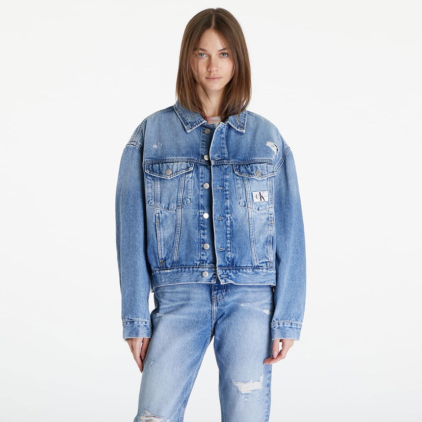 Bunda CALVIN KLEIN Boxy Denim Jacket Denim Medium Modrá | J20J222787 1A4