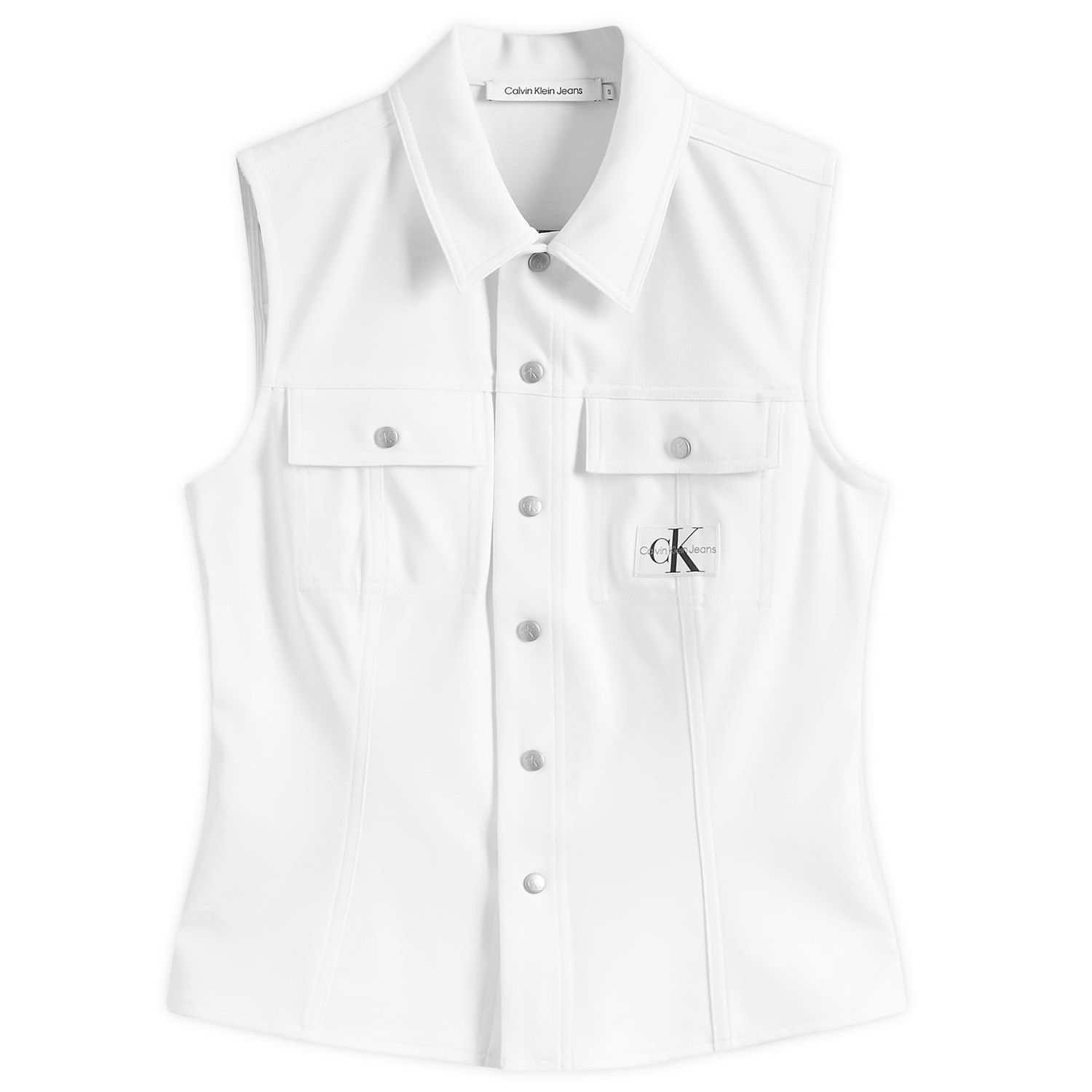 Košeľa CALVIN KLEIN Sheen Milano Sleeveless Biela | J20J223390YAF, 0