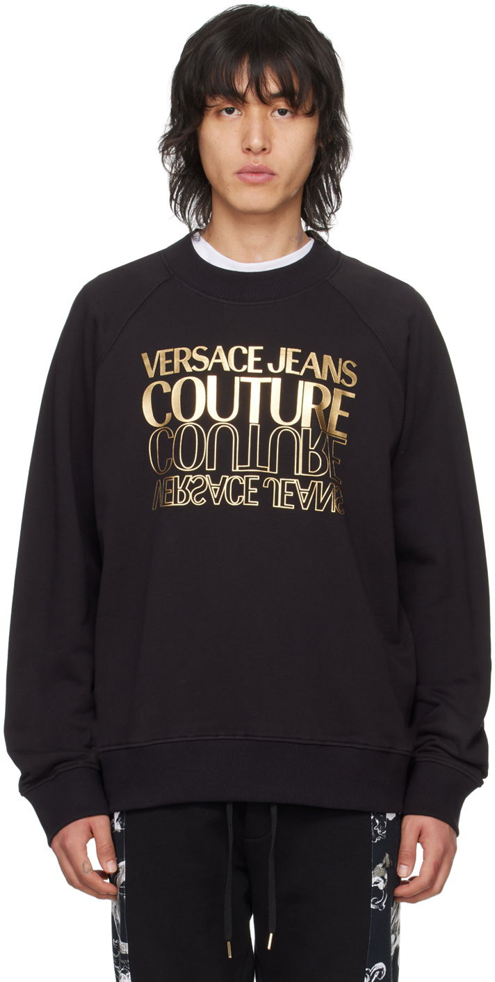 Mikina Versace Upside Down Sweatshirt Čierna | E76GAIT10_ECF01T, 0