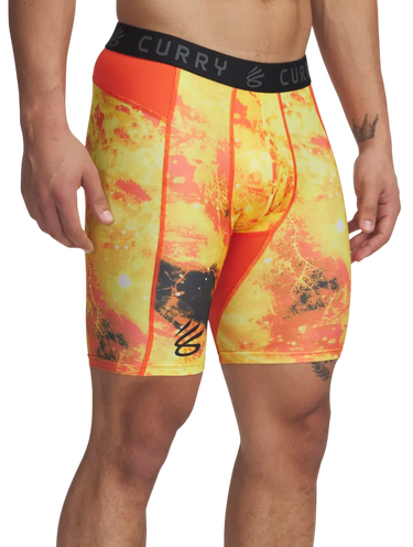 Boxerky Under Armour Curry HG Printed Compression Shorts Oranžová | 1379829-847, 0