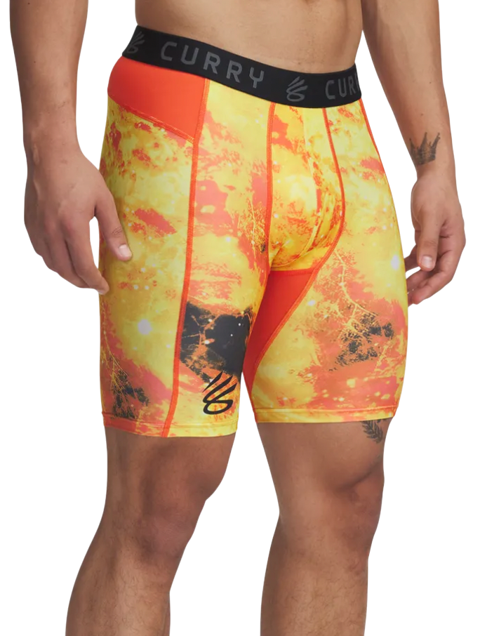 Boxerky Under Armour Curry HG Printed Compression Shorts Oranžová | 1379829-847