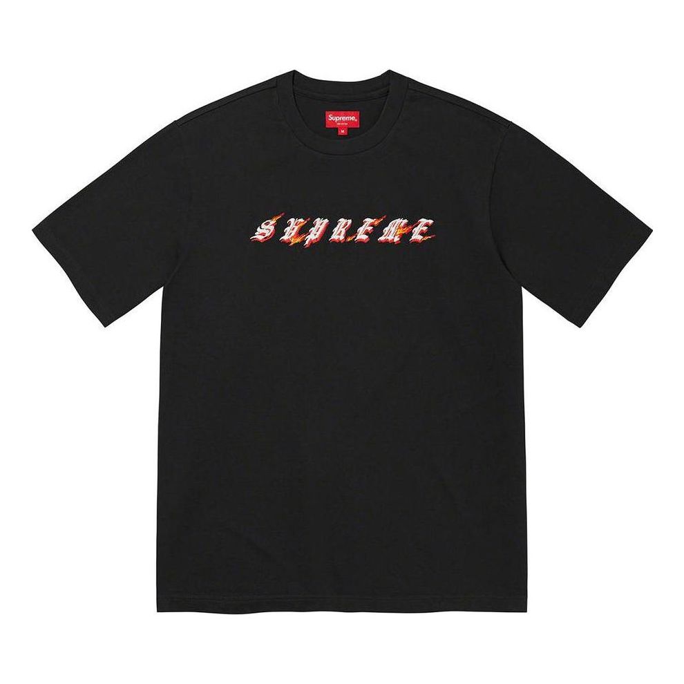 Tričko Supreme Supreme Flames Tee Čierna | SUP-SS22-701, 0