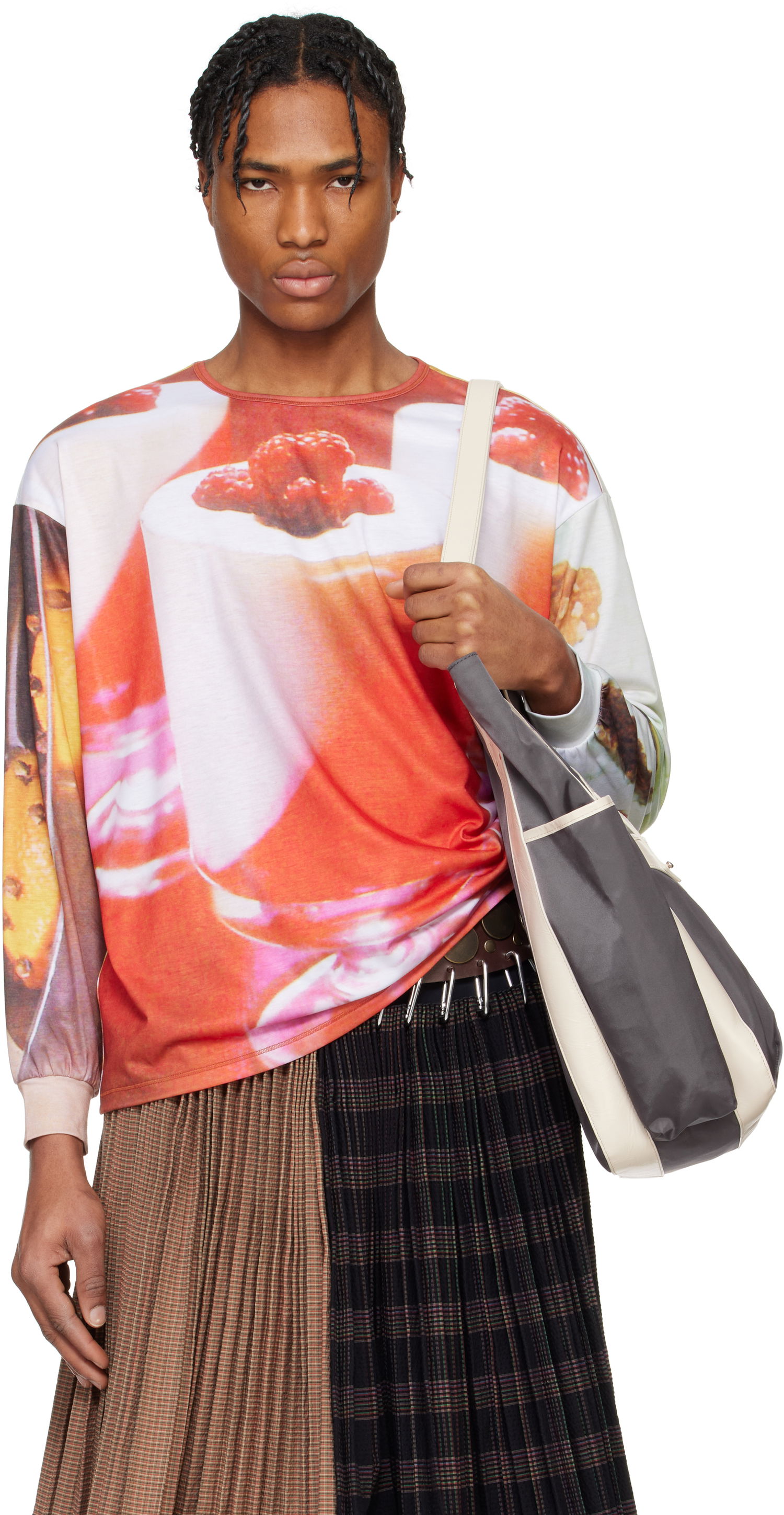 Sveter Chopova Lowena Chopova Lowena Oversized Dessert Print Jersey T-Shirt Oranžová | 2312E, 0