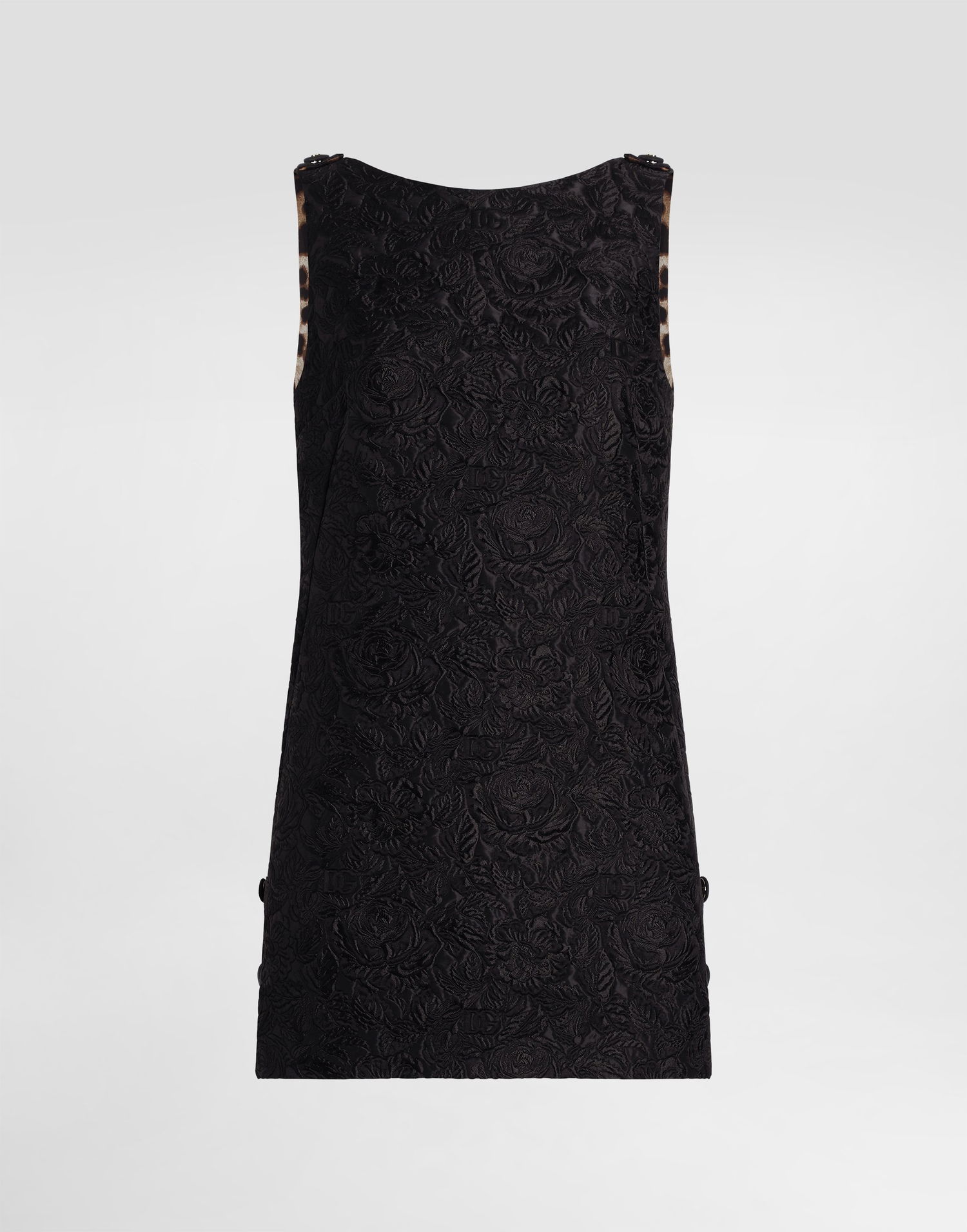 Šaty Dolce & Gabbana Dolce & Gabbana Floral Quilted Jacquard Sack Dress Čierna | F6TMLTGDCSSN0000, 0