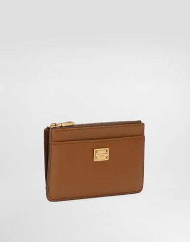 Peňaženka Dolce & Gabbana Dolce & Gabbana Plongé Calfskin Card Holder Hnedá | BI1261A9S258Z093, 1