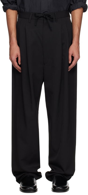 Nohavice LEMAIRE Lemaire Drawstring Pleated Trousers Čierna | PA1168 LF1362, 0