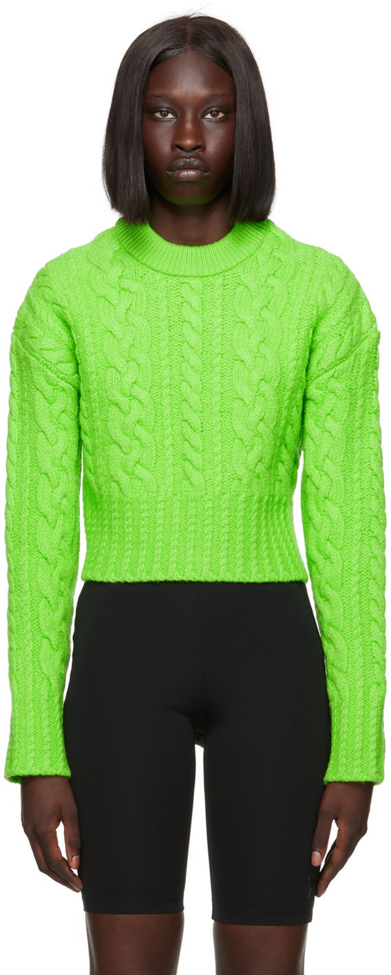 Sveter AMI Virgin Wool Sweater Zelené | FKS051.017, 0