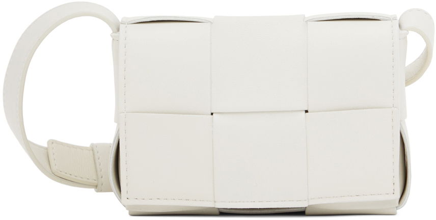 Taška cez rameno Bottega Veneta Cassette Shoulder Bag Biela | 666688 VMAY1, 0