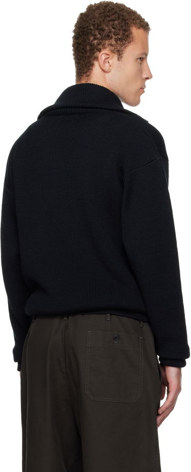 Sveter LEMAIRE Half Zip Sweater Čierna | TO1439 LK1042, 2