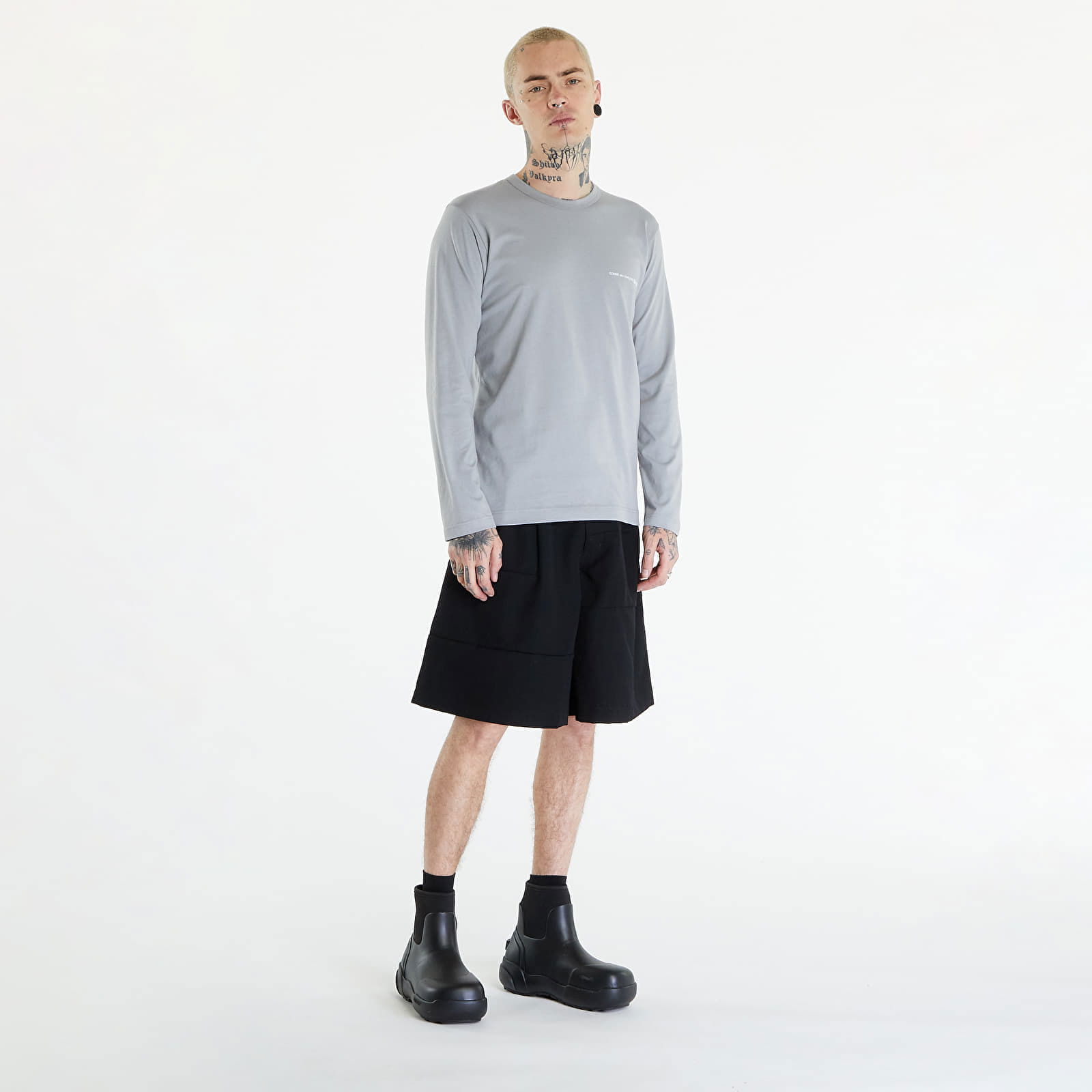 SHIRT Long Sleeve Tee Knit Grey