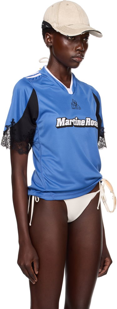 Tričko Martine Rose Martine Rose Lace Trim Football T-Shirt Modrá | 123JT08504, 1