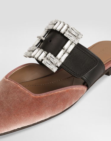 Doplnky Dolce & Gabbana Dolce & Gabbana Velvet Mules With Jeweled Buckle Ružová | CI0190A65038S773, 3
